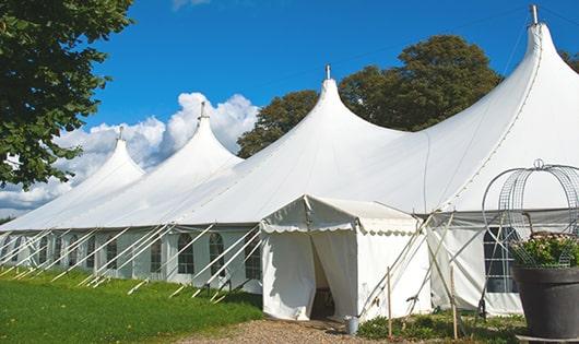 multiple portable toilets for large-scale outdoor events, ensuring availability for all guests in Goshen, NY